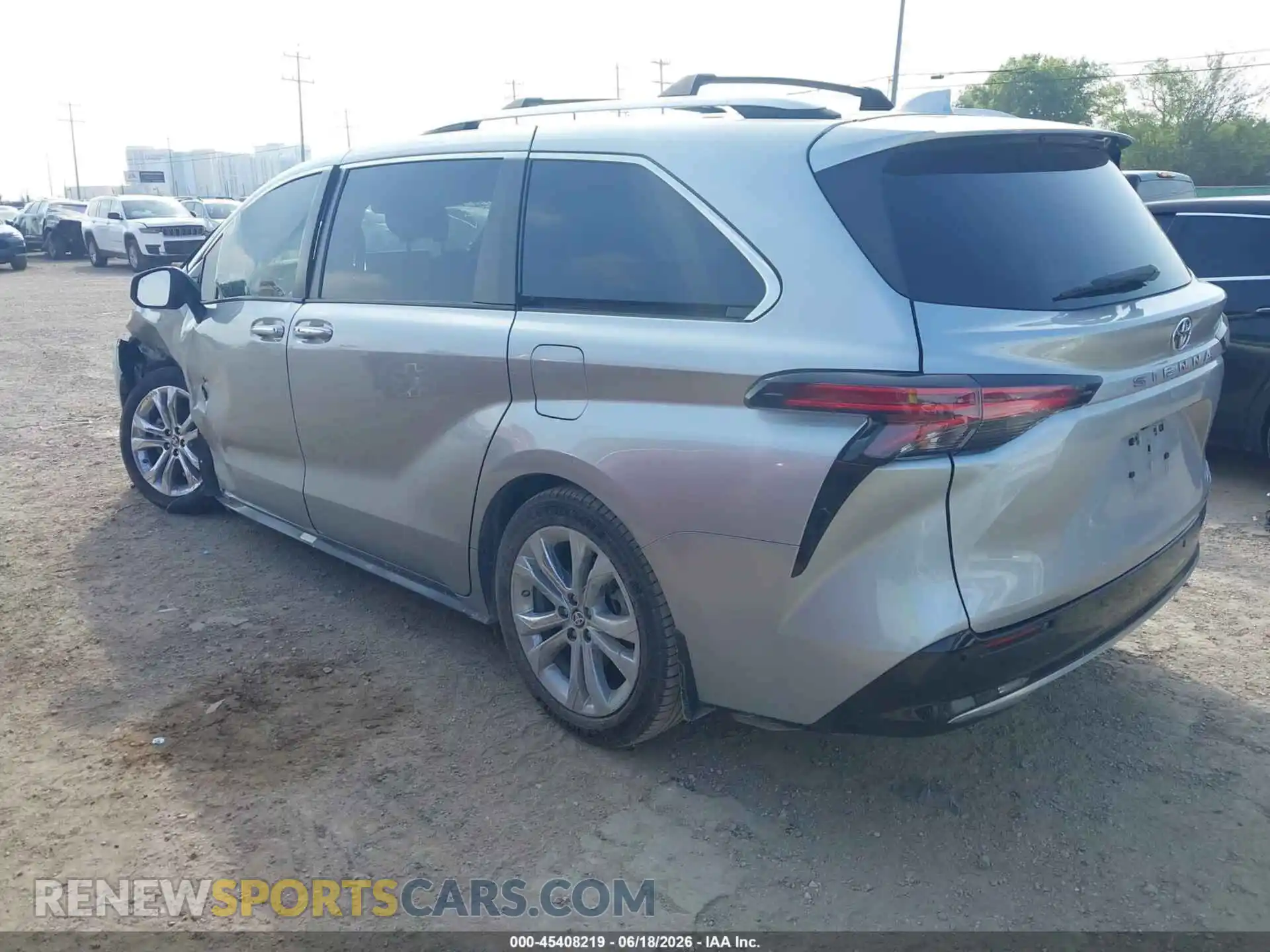 3 fotografías del automóvil dañado 5TDERKEC0NS113154 TOYOTA SIENNA 2022