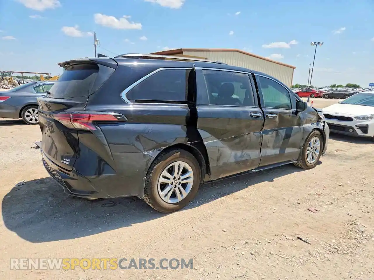 3 fotografías del automóvil dañado 5TDDSKFC1PS080330 TOYOTA SIENNA 2023