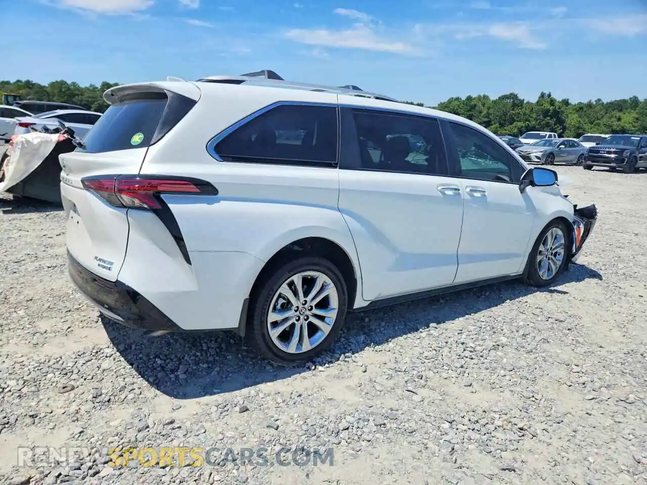 3 fotografías del automóvil dañado 5TDERKEC0PS146660 TOYOTA SIENNA 2023