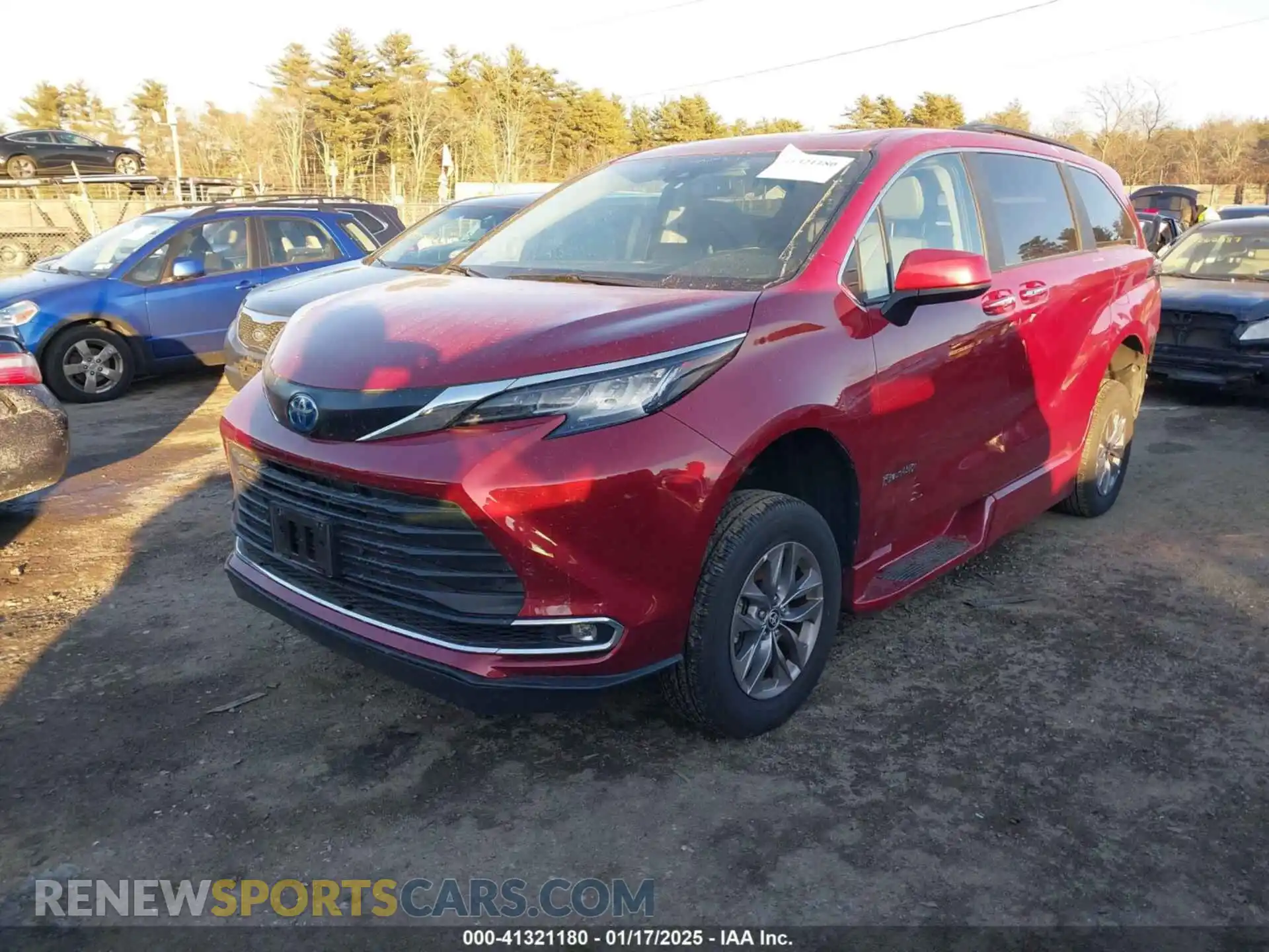 2 fotografías del automóvil dañado 5TDJRKEC9PS171135 TOYOTA SIENNA 2023