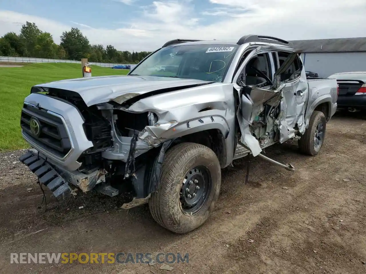 2 fotografías del automóvil dañado 3TMCZ5ANXNM459180 TOYOTA TACOMA 2022