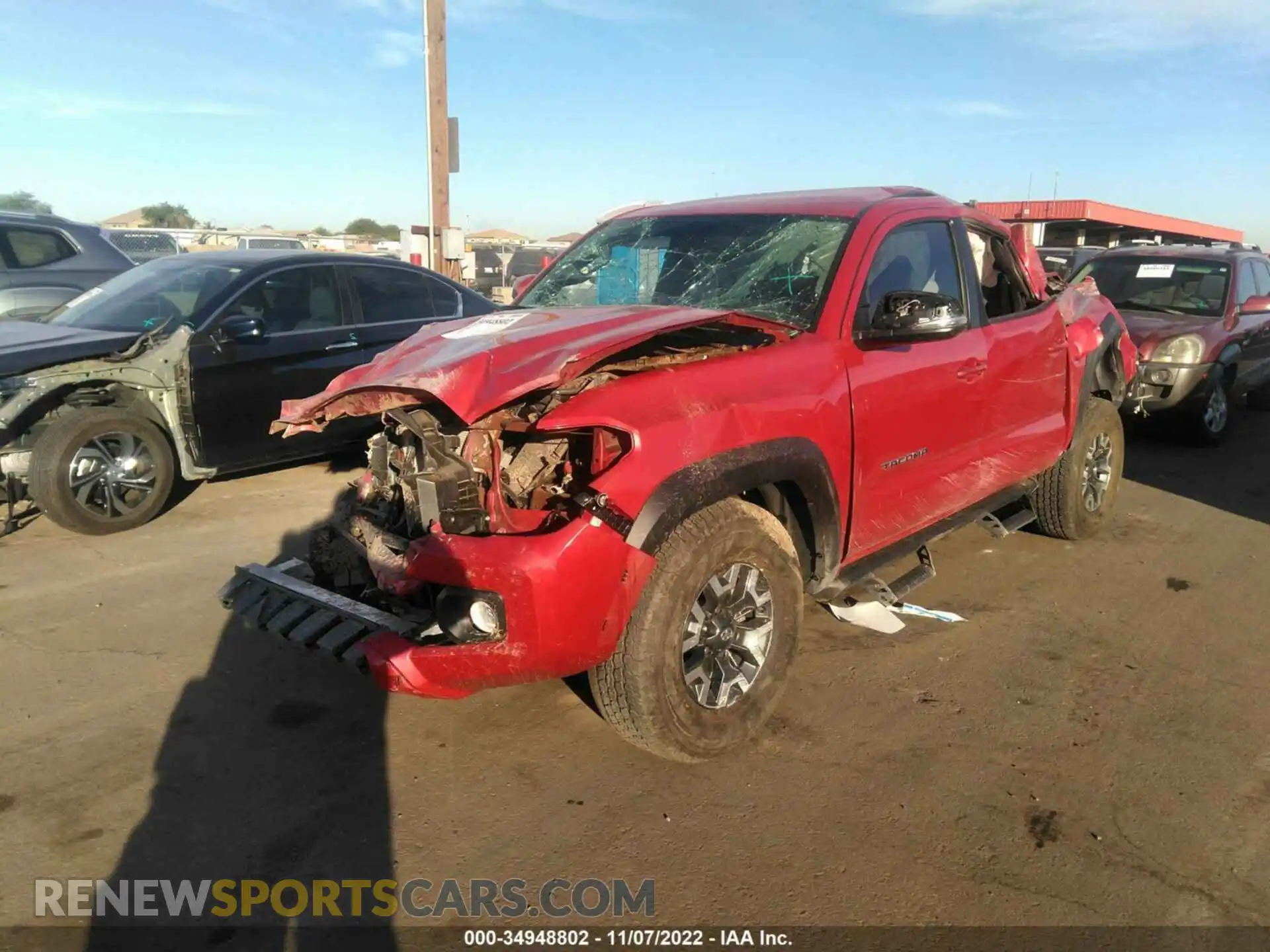 2 fotografías del automóvil dañado 3TMCZ5AN3MM381419 TOYOTA TACOMA 4WD 2021