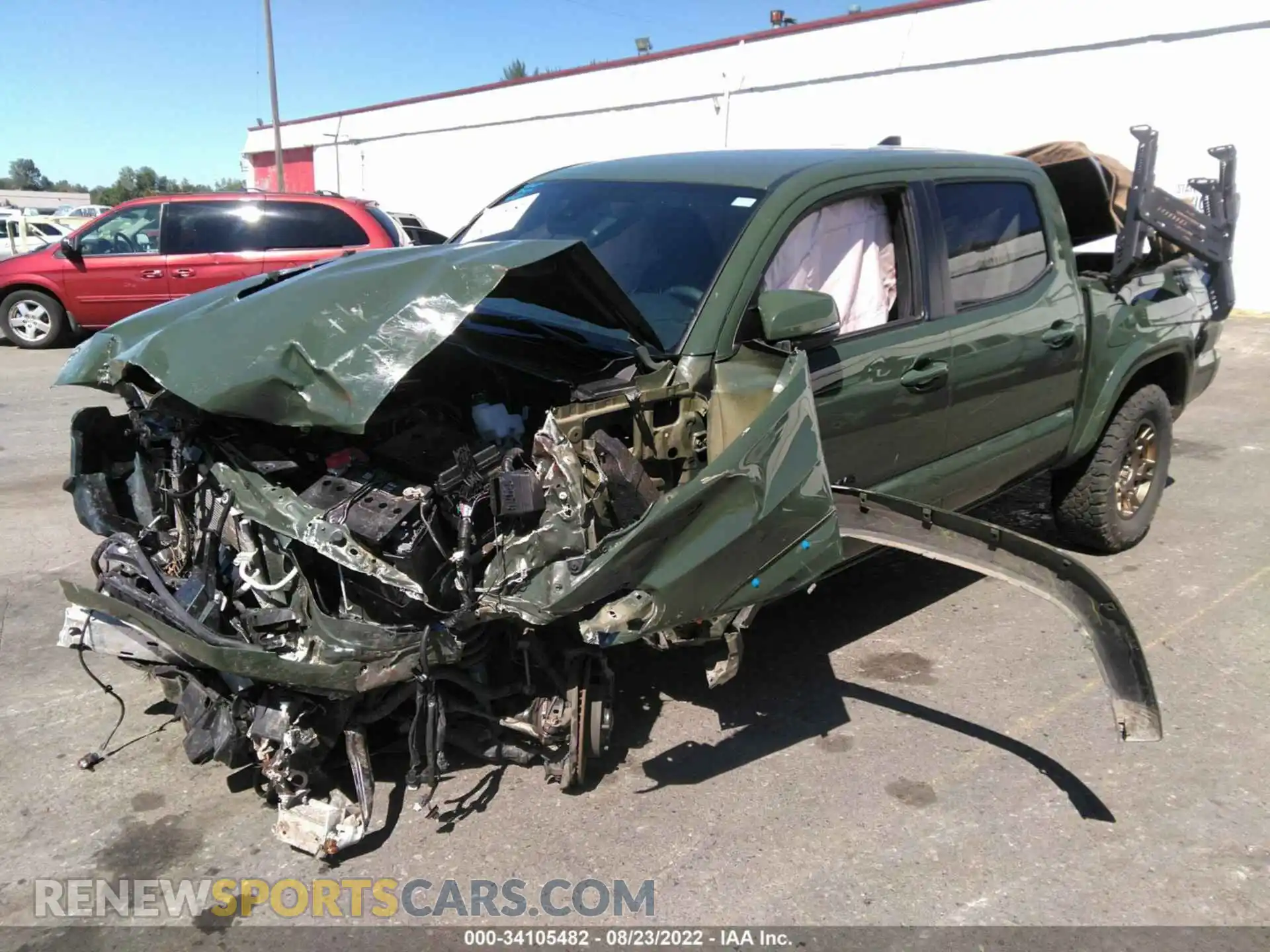 2 fotografías del automóvil dañado 3TMCZ5AN8MM422093 TOYOTA TACOMA 4WD 2021