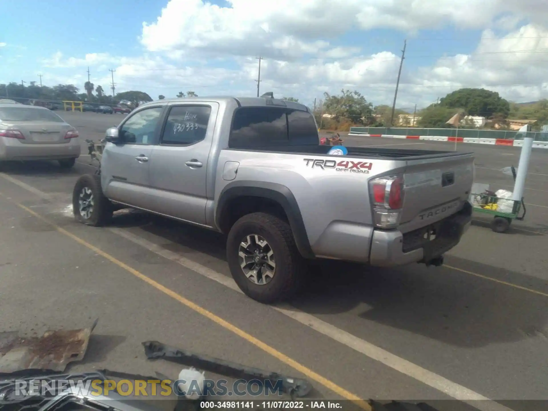 3 fotografías del automóvil dañado 3TMCZ5AN9MM430333 TOYOTA TACOMA 4WD 2021