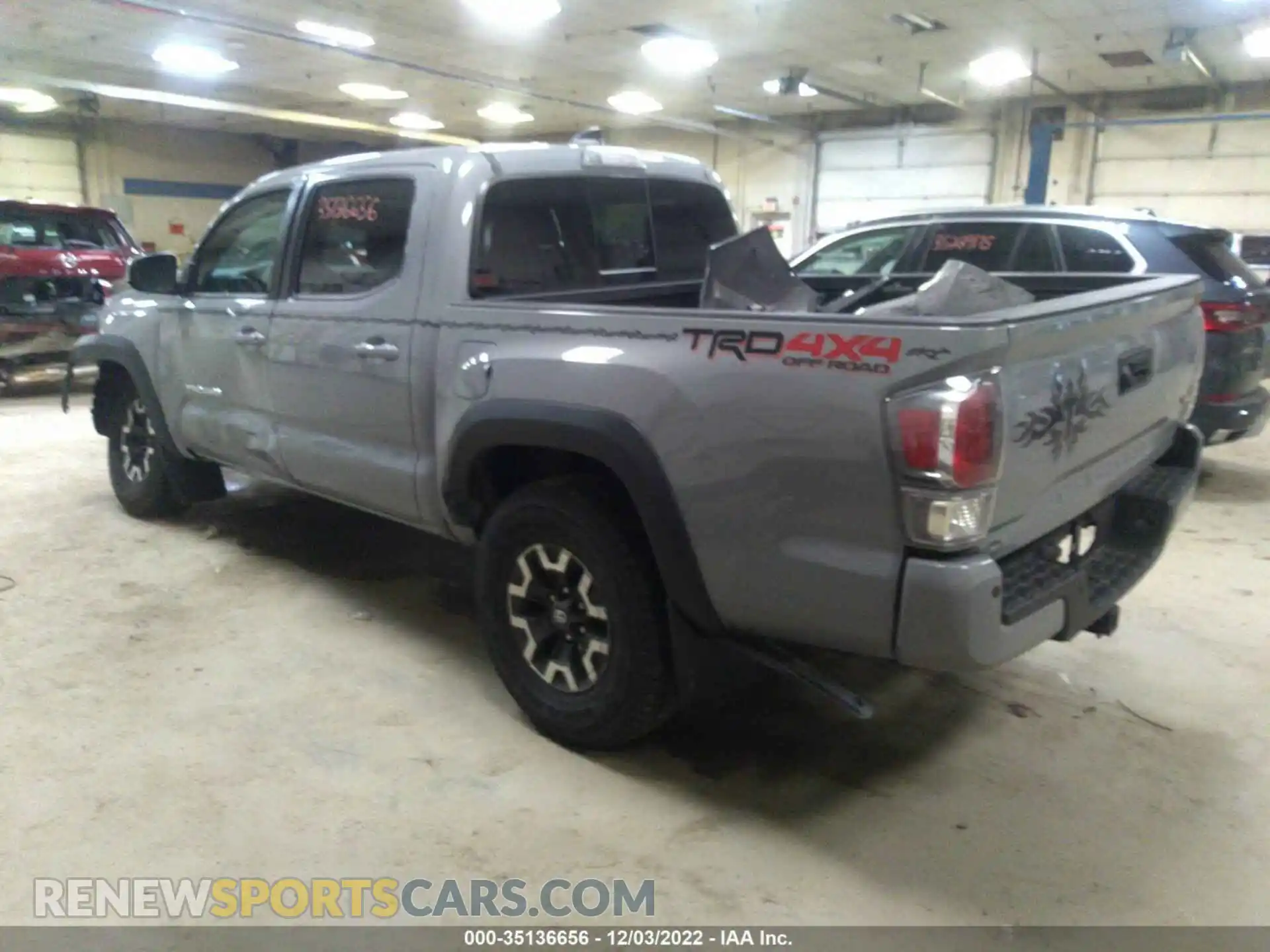 3 fotografías del automóvil dañado 3TYCZ5AN9MT037288 TOYOTA TACOMA 4WD 2021