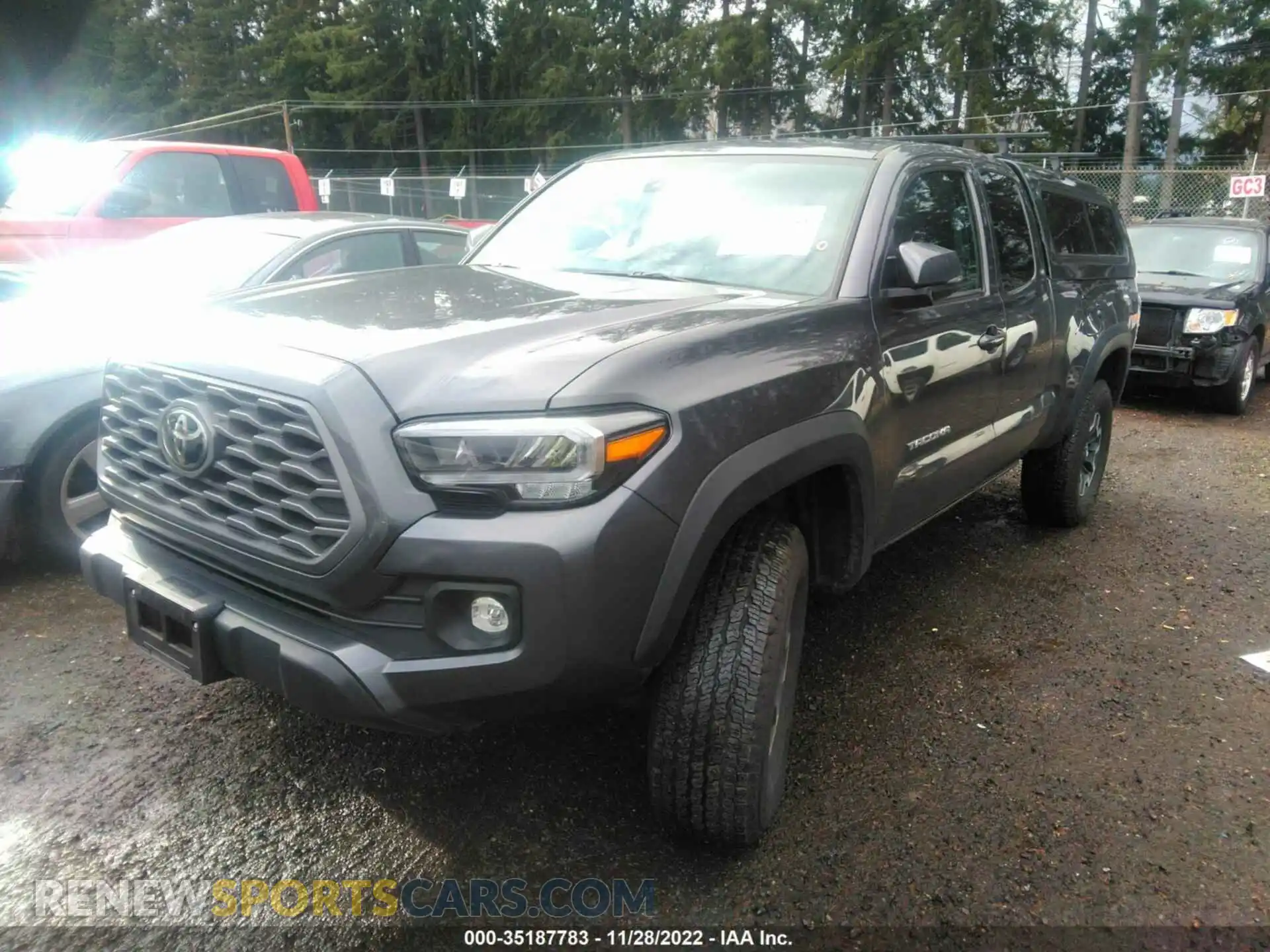 2 fotografías del automóvil dañado 3TYSZ5AN9MT051459 TOYOTA TACOMA 4WD 2021