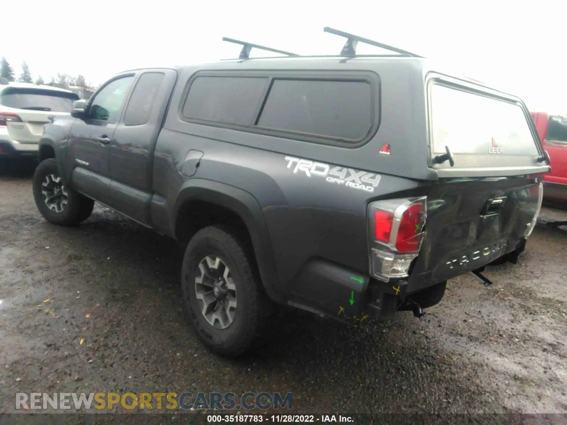 3 fotografías del automóvil dañado 3TYSZ5AN9MT051459 TOYOTA TACOMA 4WD 2021