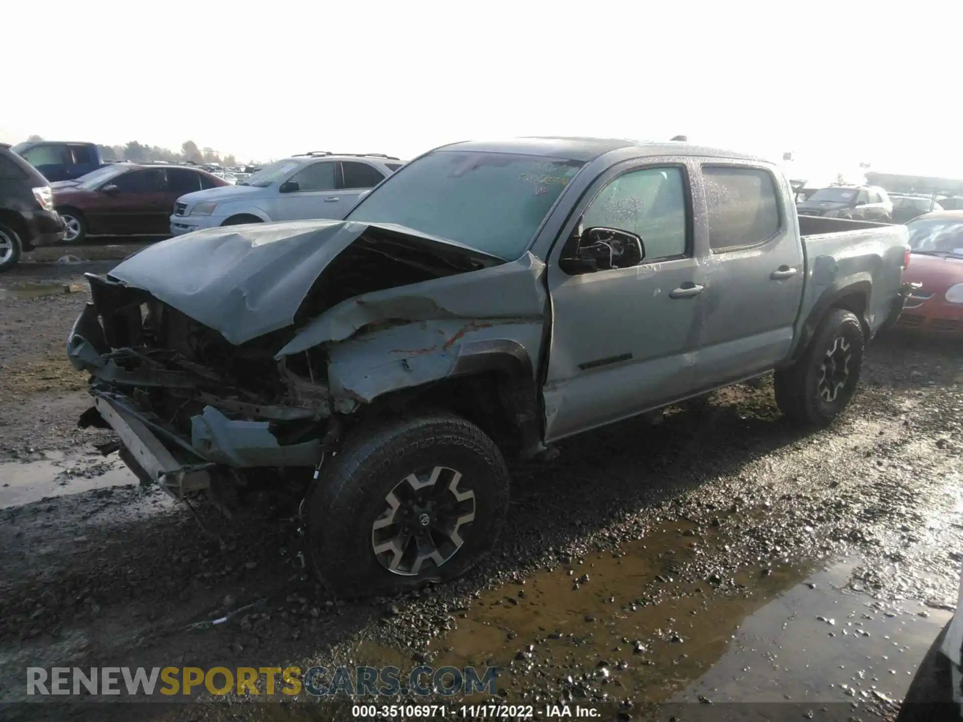 2 Photograph of a damaged car 3TMCZ5AN1NM492150 TOYOTA TACOMA 4WD 2022