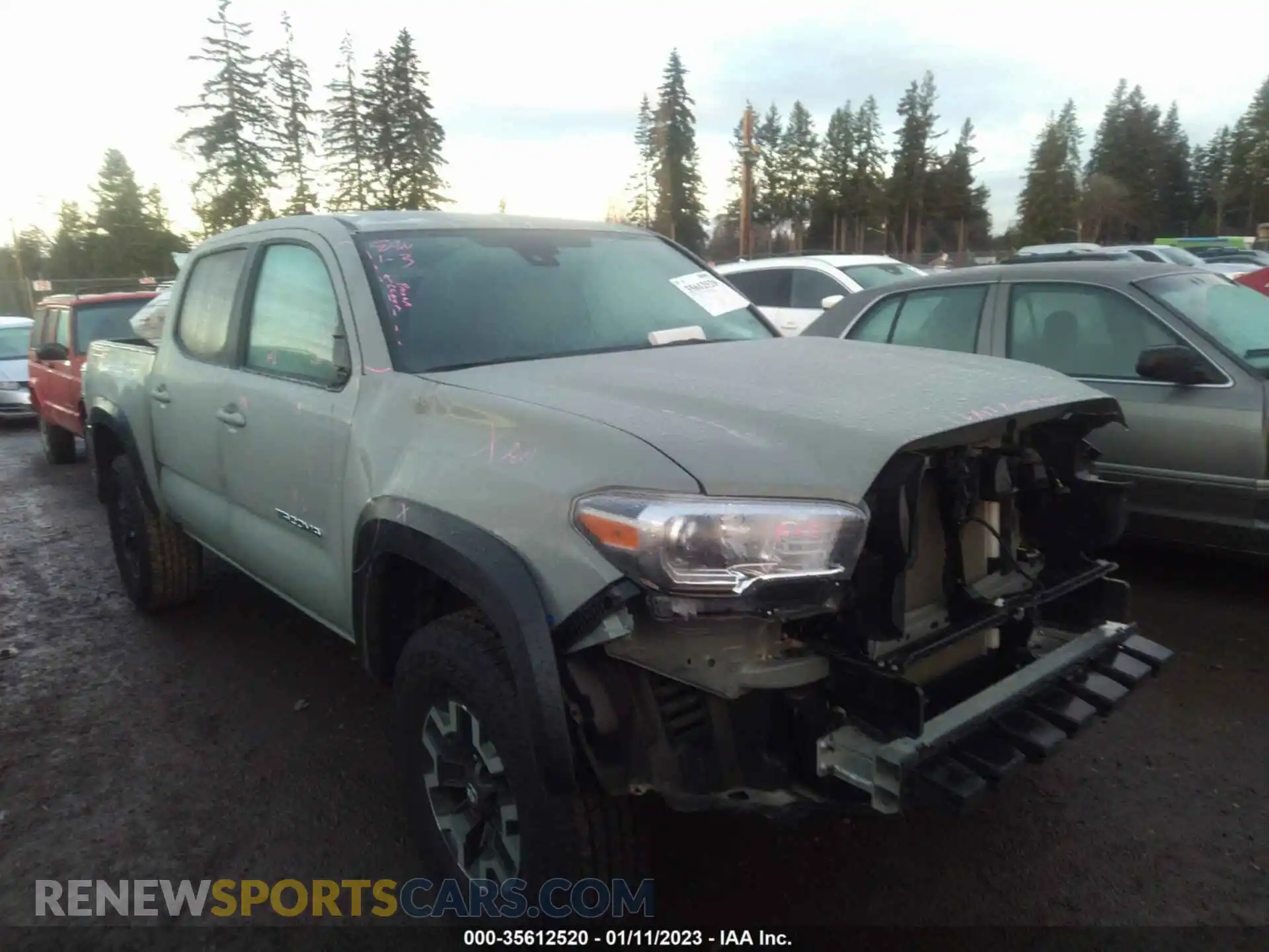 1 Photograph of a damaged car 3TMCZ5AN6NM505216 TOYOTA TACOMA 4WD 2022