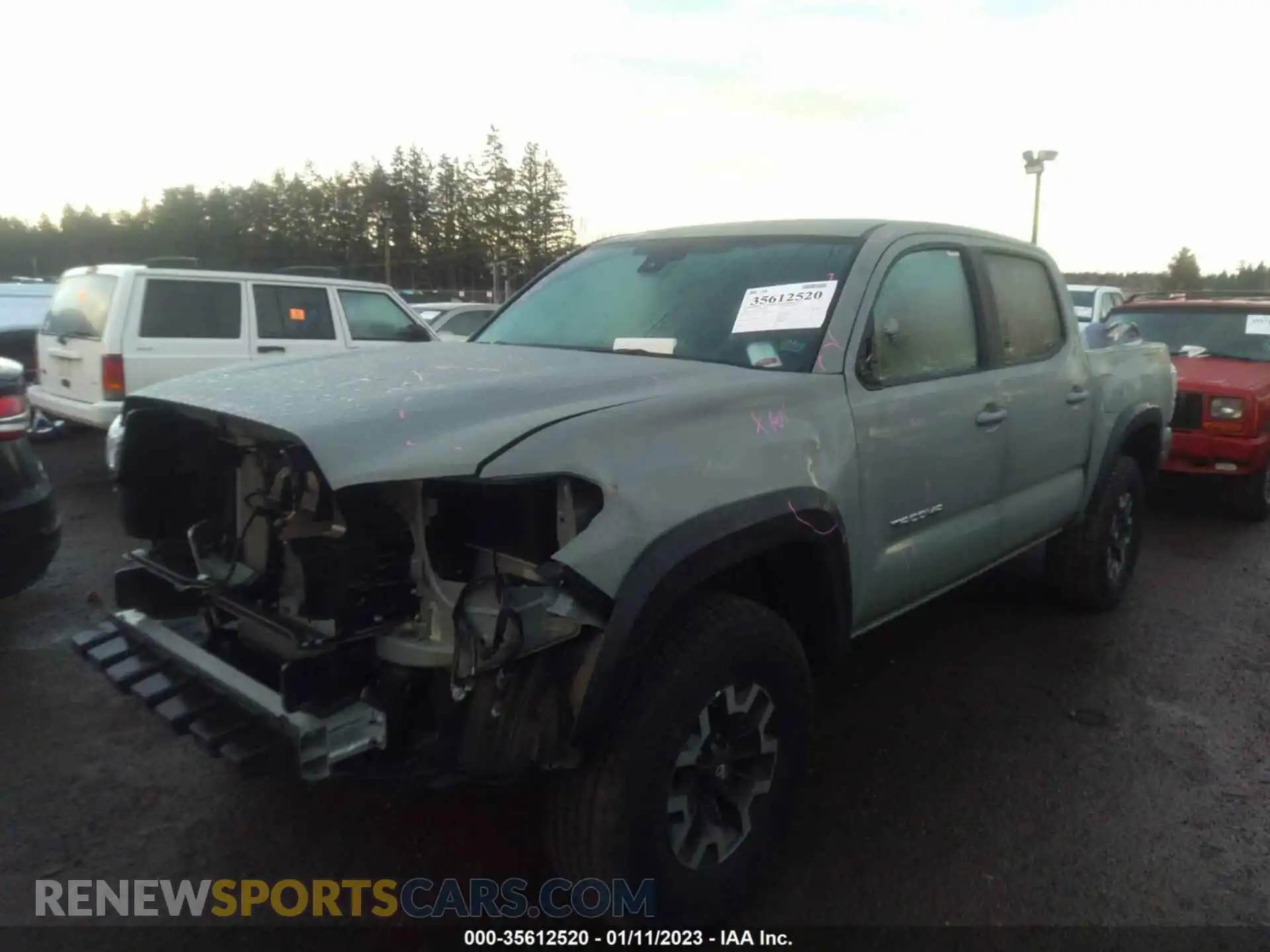 2 Photograph of a damaged car 3TMCZ5AN6NM505216 TOYOTA TACOMA 4WD 2022
