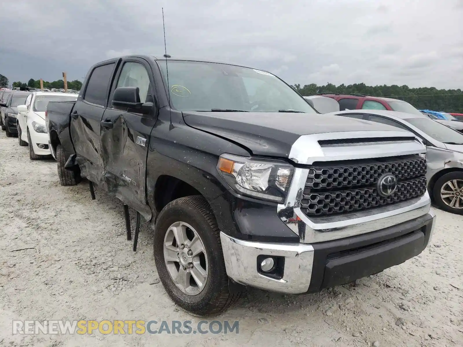 1 fotografías del automóvil dañado 5TFDY5F11KX801750 TOYOTA TUNDRA 2019