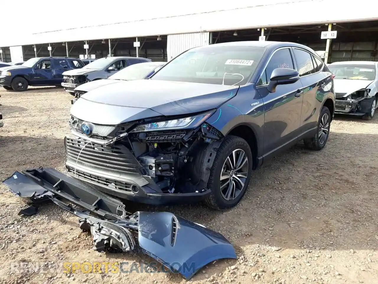 2 Photograph of a damaged car JTEAAAAH2MJ059607 TOYOTA VENZA 2021