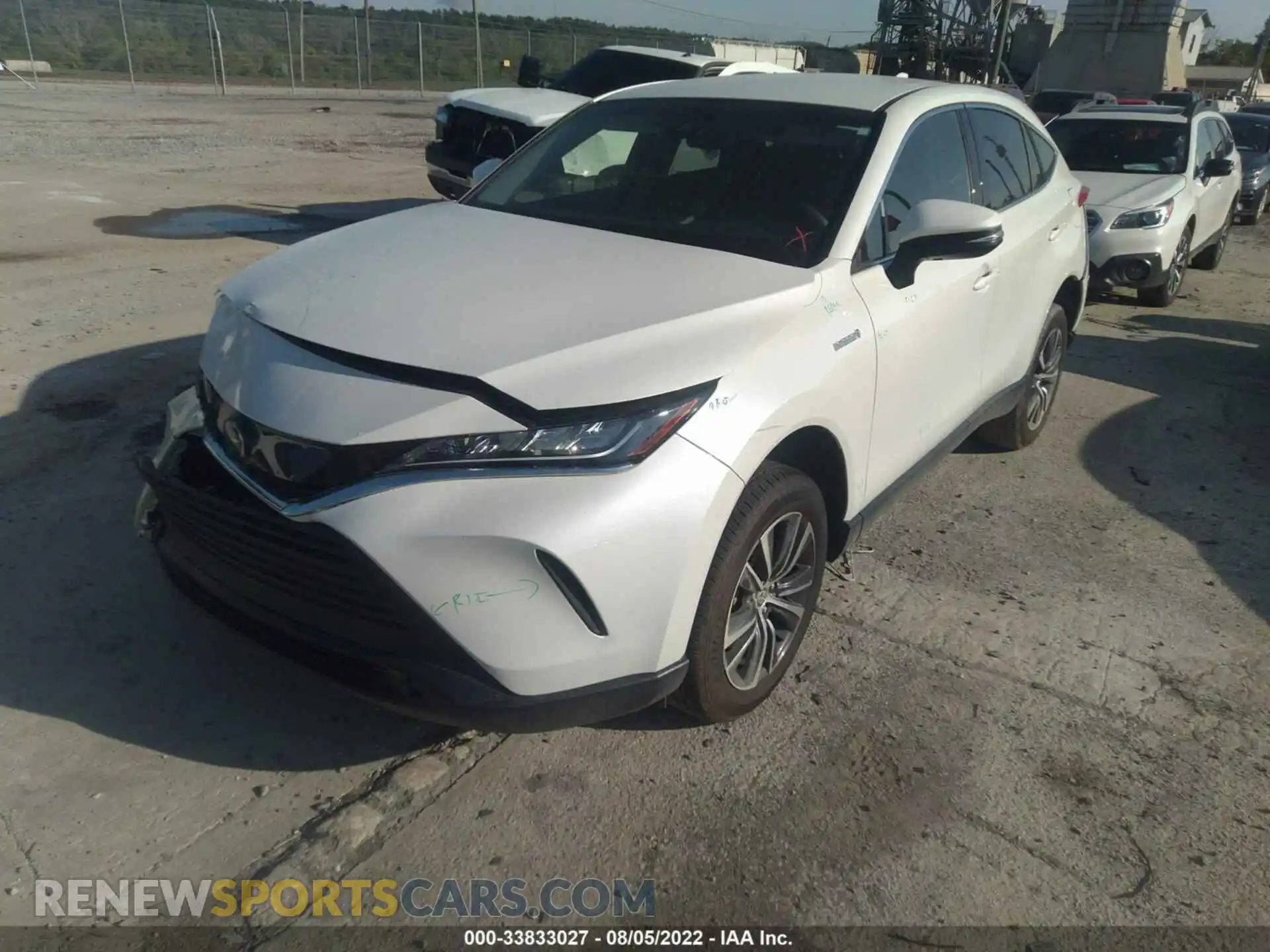 2 Photograph of a damaged car JTEAAAAH6MJ078564 TOYOTA VENZA 2021