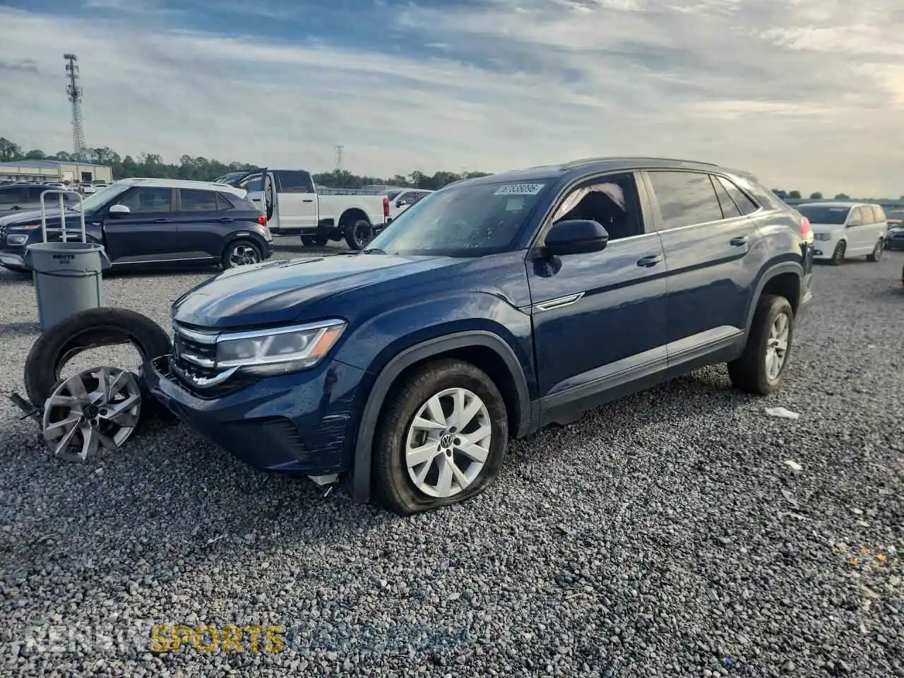 1 Photograph of a damaged car 1V2AC2CA1MC217619 VOLKSWAGEN ATLAS 2021