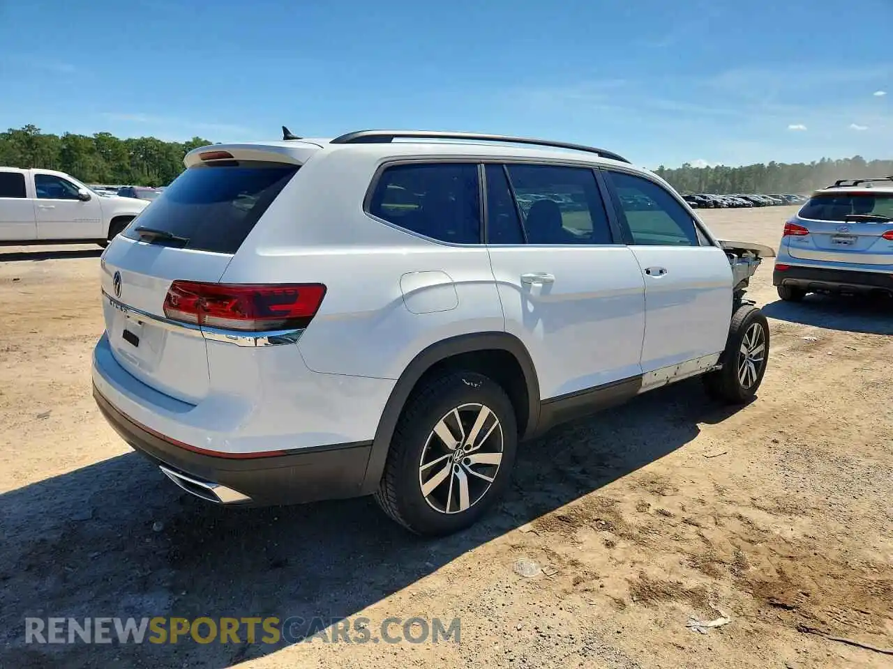 3 fotografías del automóvil dañado 1V2DP2CA6MC579608 VOLKSWAGEN ATLAS 2021
