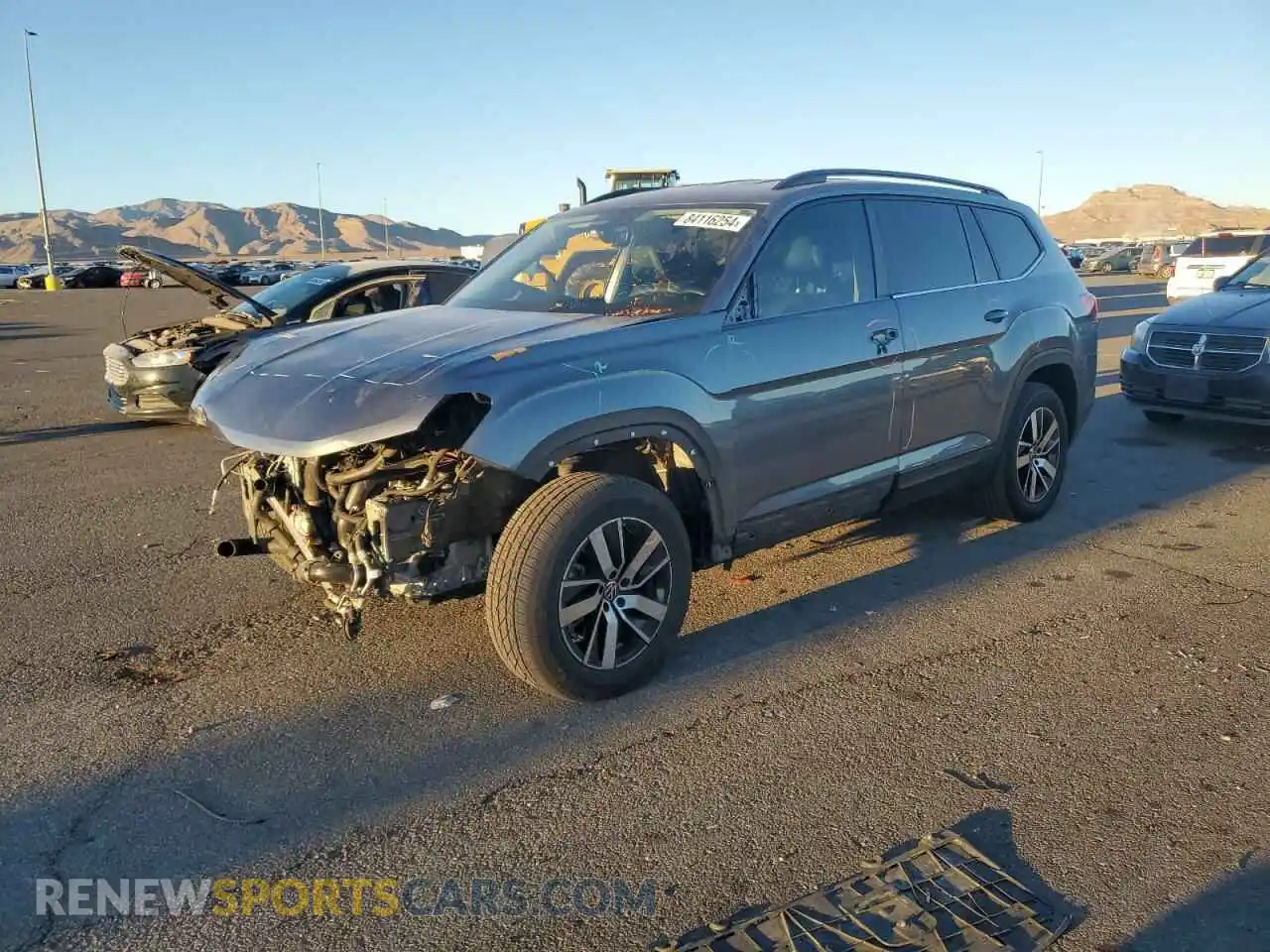 1 Photograph of a damaged car 1V2LP2CA2MC589404 VOLKSWAGEN ATLAS 2021