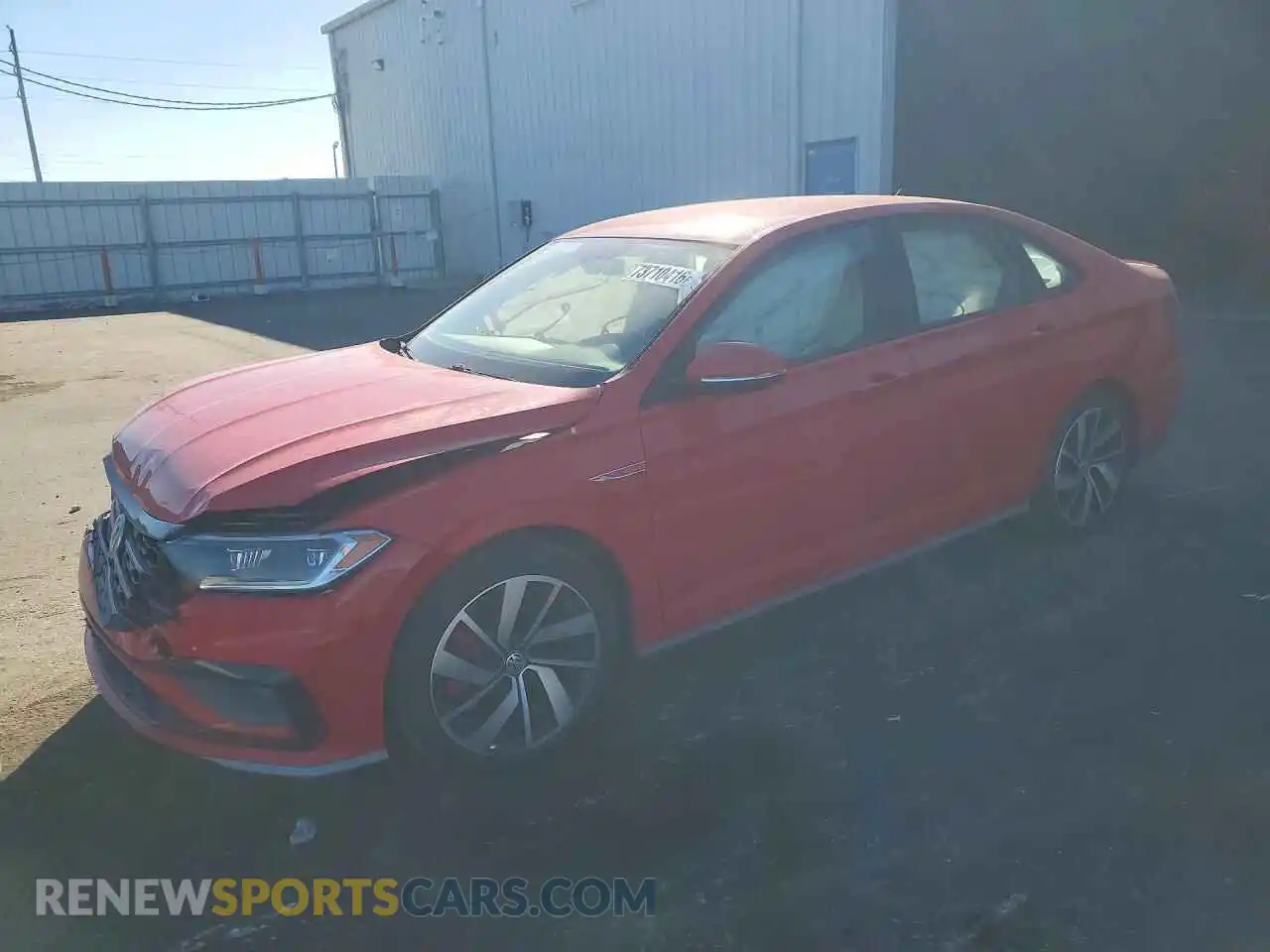 1 Photograph of a damaged car 3VW6T7BU4MM014302 VOLKSWAGEN JETTA 2021
