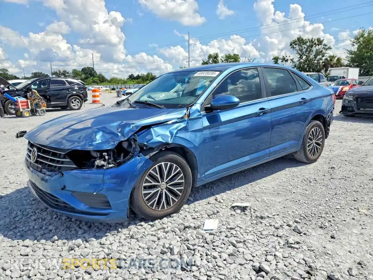 1 Photograph of a damaged car 3VWC57BU8MM017068 VOLKSWAGEN JETTA 2021