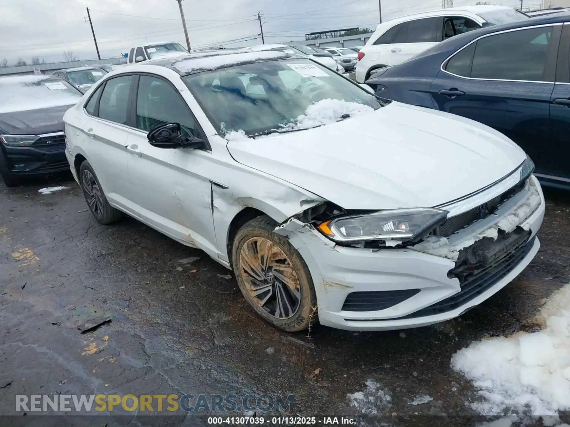 1 Photograph of a damaged car 3VWE57BU0MM011337 VOLKSWAGEN JETTA 2021