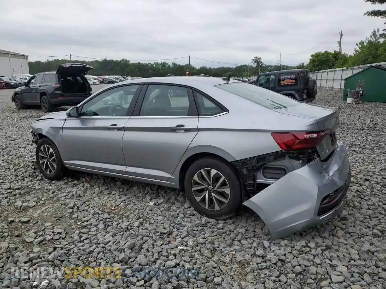 2 fotografías del automóvil dañado 3VW5M7BU3RM087323 VOLKSWAGEN JETTA 2024