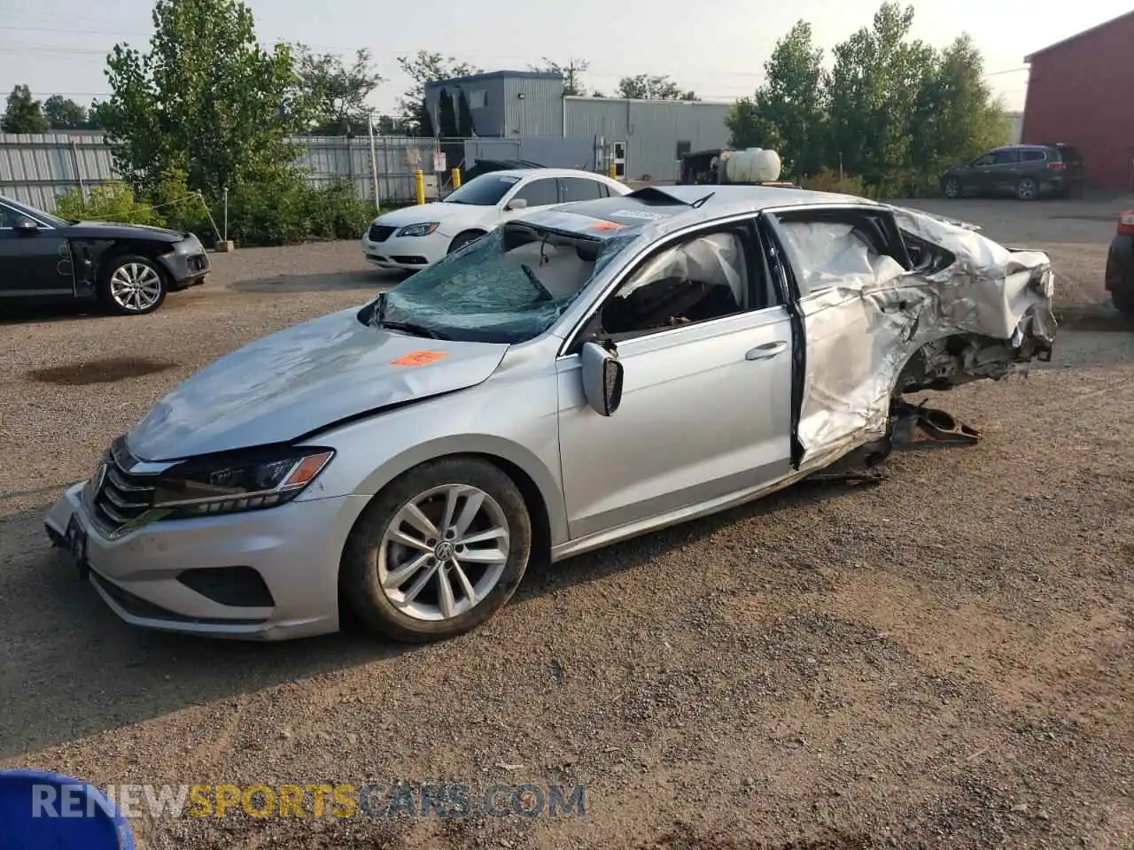 1 Photograph of a damaged car 1VWBA7A31MC010061 VOLKSWAGEN PASSAT 2021