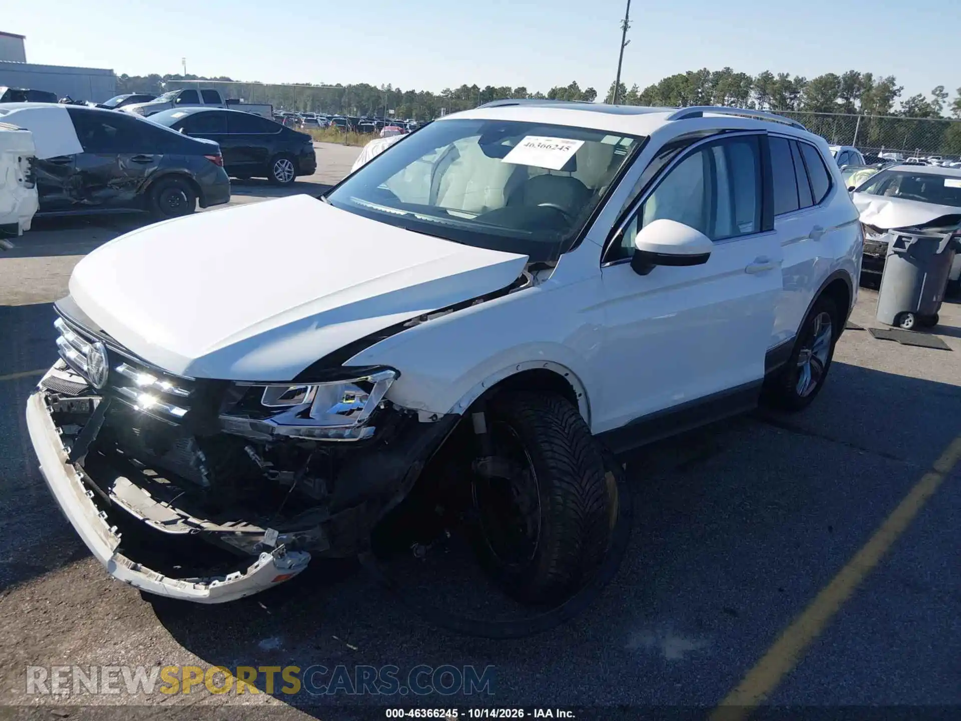 2 Photograph of a damaged car 3VV2B7AX2MM121866 VOLKSWAGEN TIGUAN 2021
