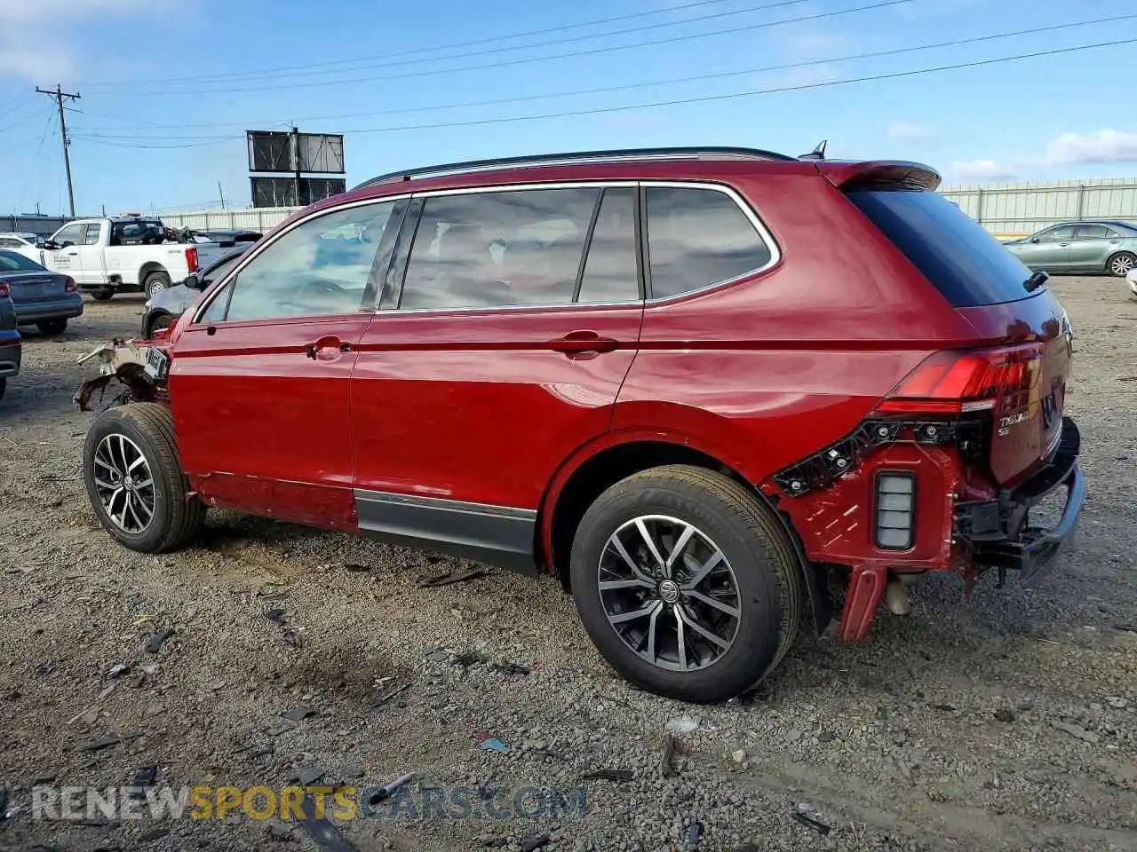 2 Фотография поврежденного автомобиля 3VV2B7AX6MM100079 VOLKSWAGEN TIGUAN 2021
