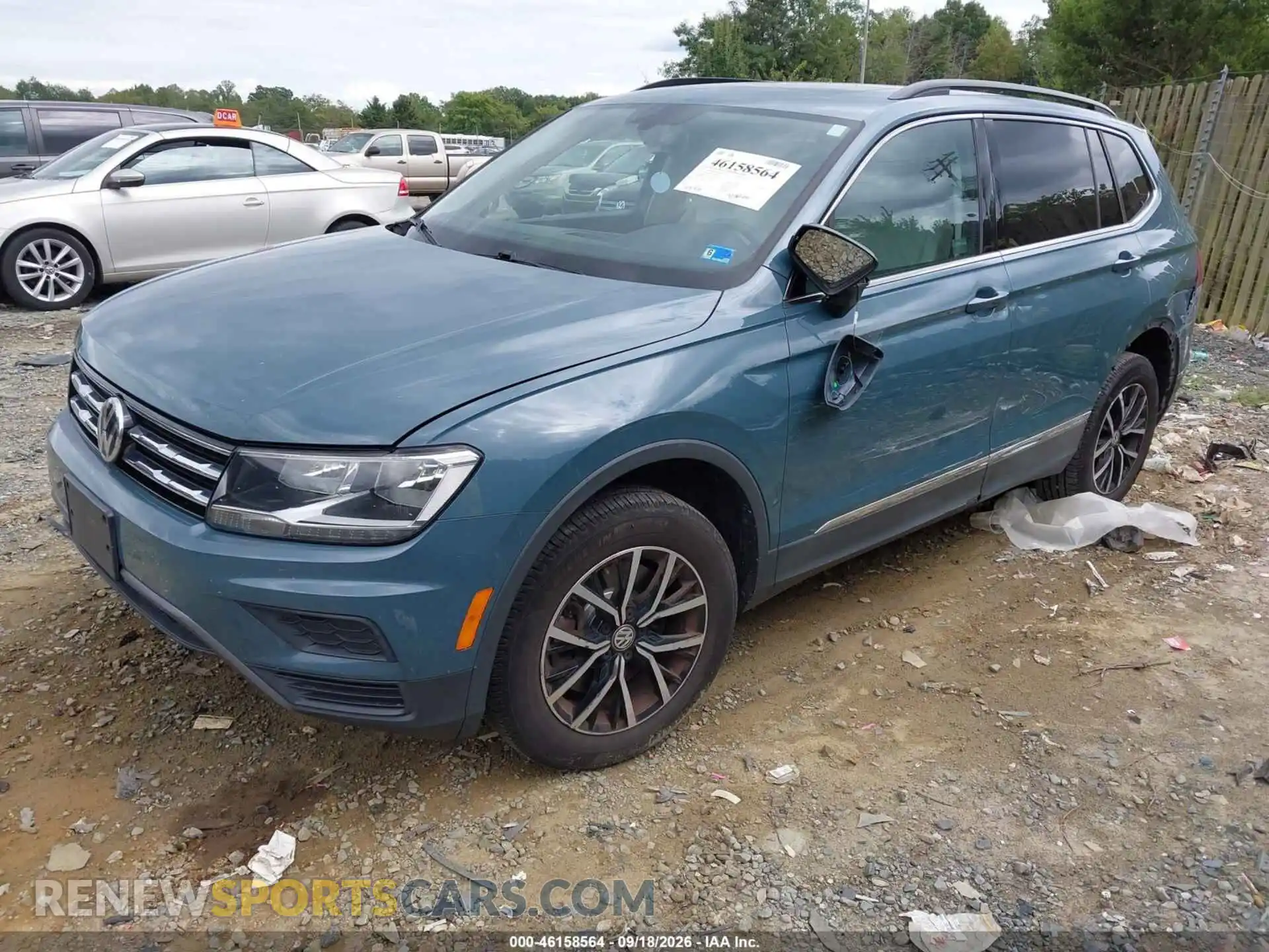 2 fotografías del automóvil dañado 3VV2B7AX7MM050633 VOLKSWAGEN TIGUAN 2021