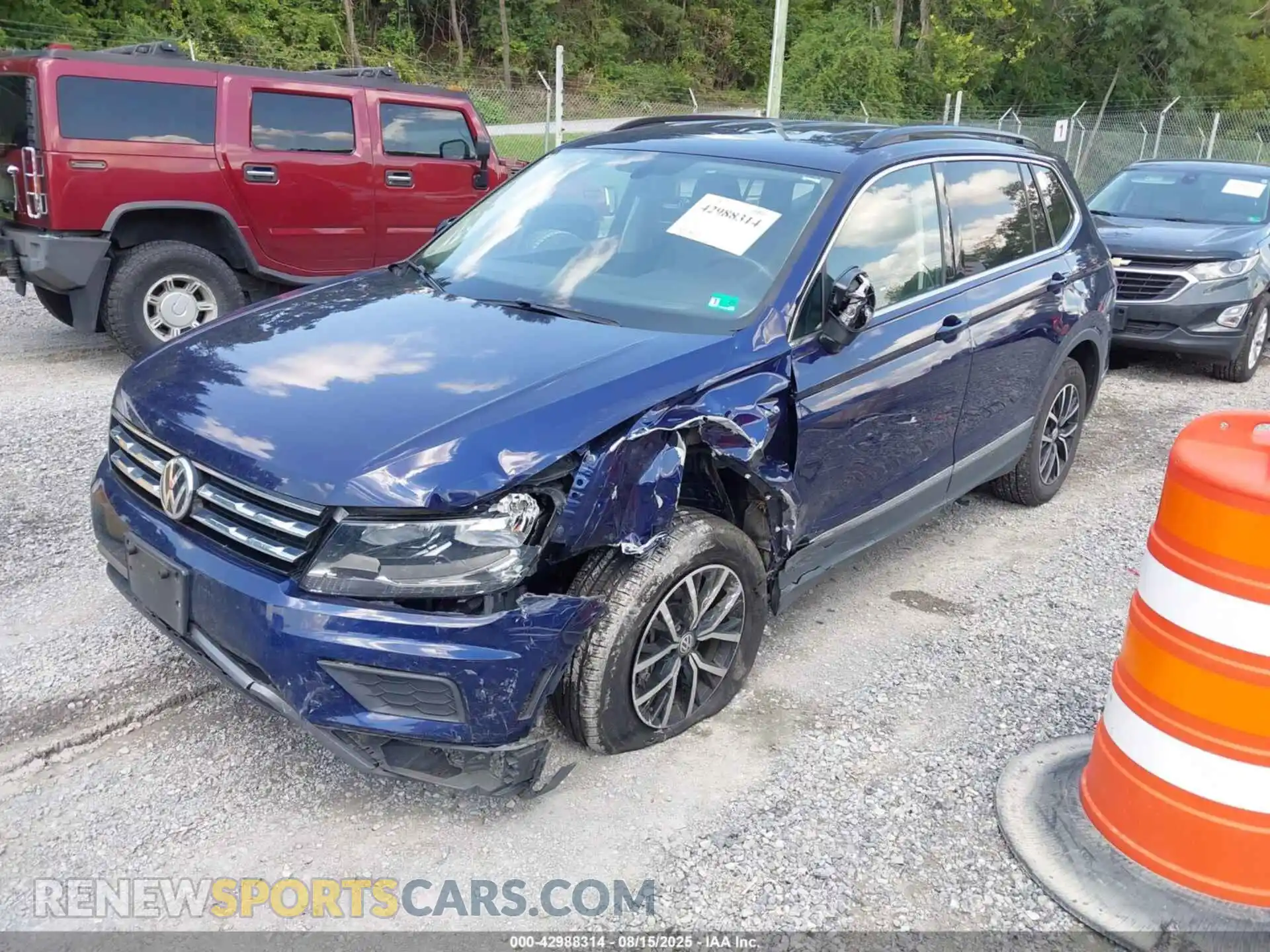 2 Фотография поврежденного автомобиля 3VV2B7AX8MM056411 VOLKSWAGEN TIGUAN 2021