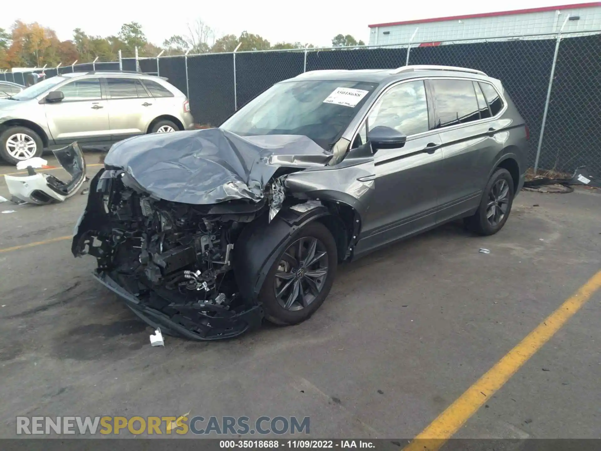 2 fotografías del automóvil dañado 3VV2B7AX9NM035603 VOLKSWAGEN TIGUAN 2022