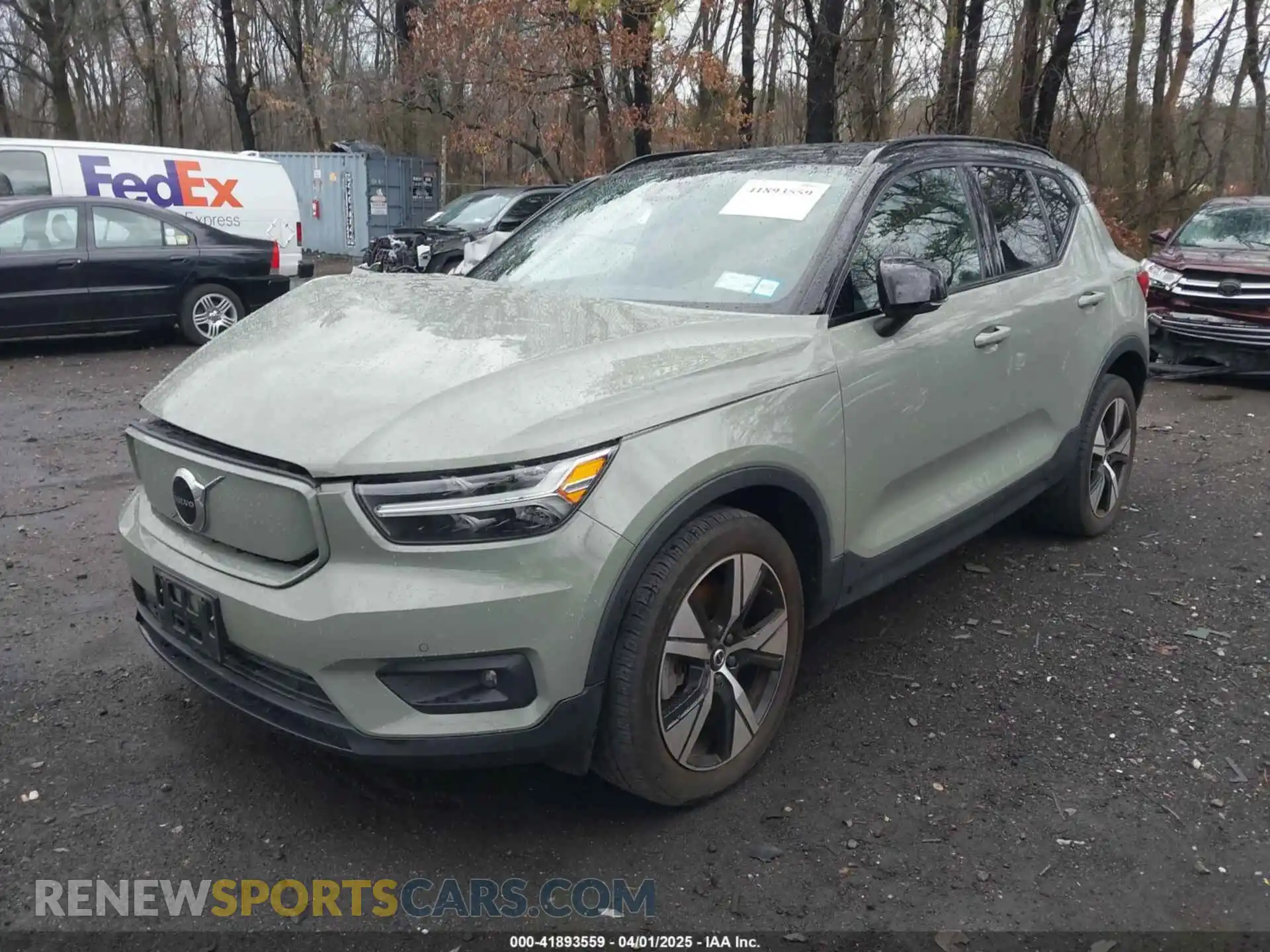 2 fotografías del automóvil dañado YV4ED3UR4M2525316 VOLVO XC40 RECHARGE PURE ELECTRIC 2021