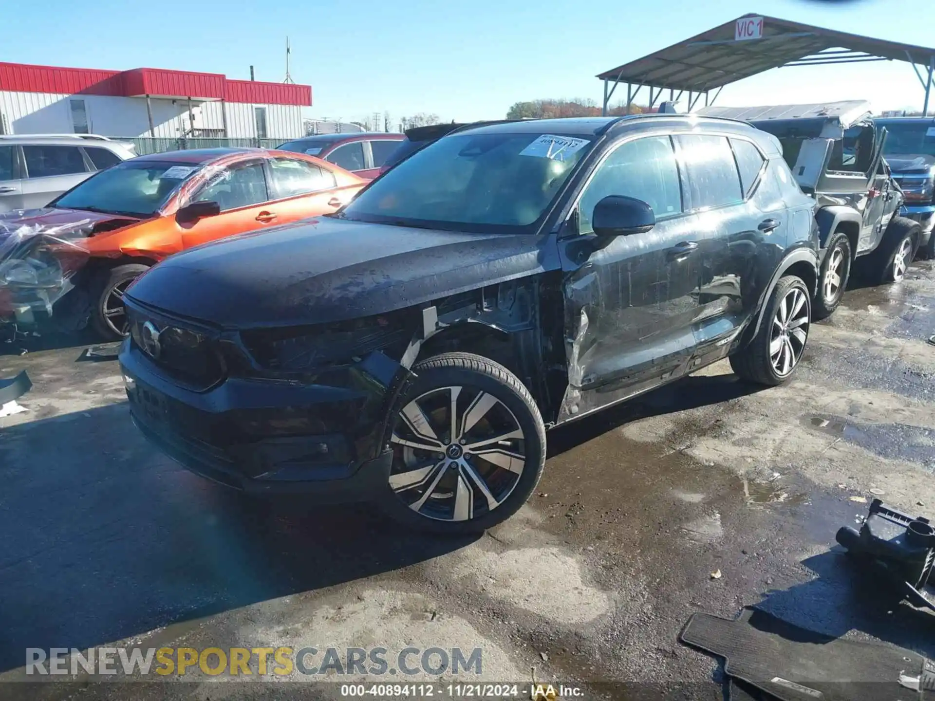 2 fotografías del automóvil dañado YV4ED3UR5M2586478 VOLVO XC40 RECHARGE PURE ELECTRIC 2021