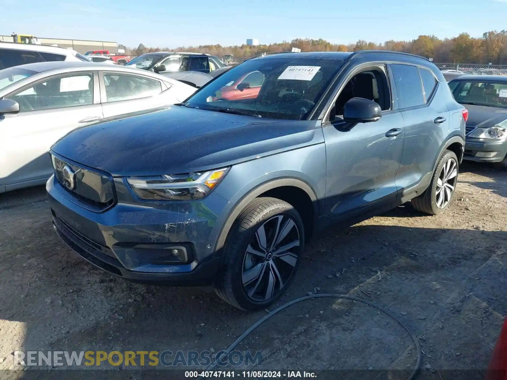 2 fotografías del automóvil dañado YV4ED3UR9N2772378 VOLVO XC40 RECHARGE PURE ELECTRIC 2022