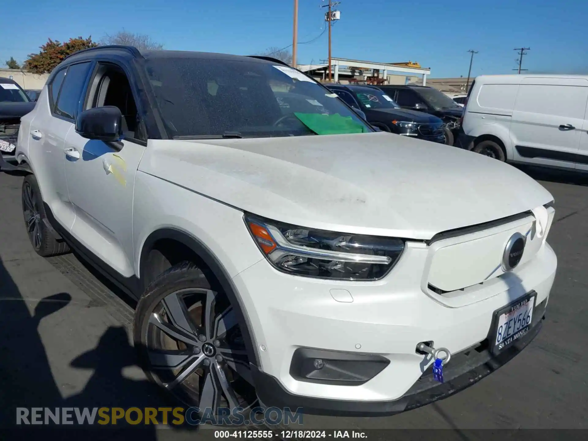 1 fotografías del automóvil dañado YV4ED3URXN2656302 VOLVO XC40 RECHARGE PURE ELECTRIC 2022