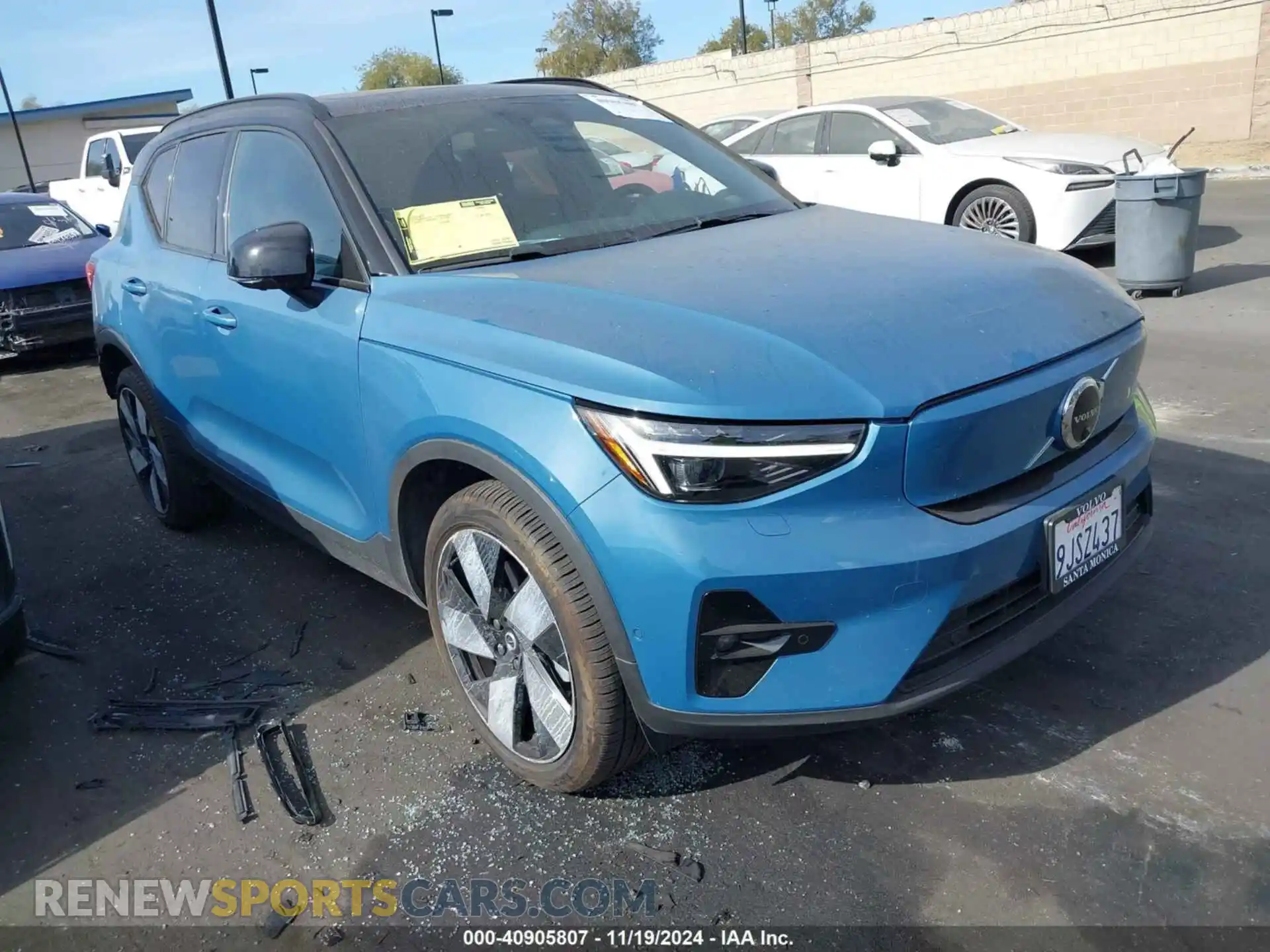 1 fotografías del automóvil dañado YV4ED3UM5P2085342 VOLVO XC40 RECHARGE PURE ELECTRIC 2023